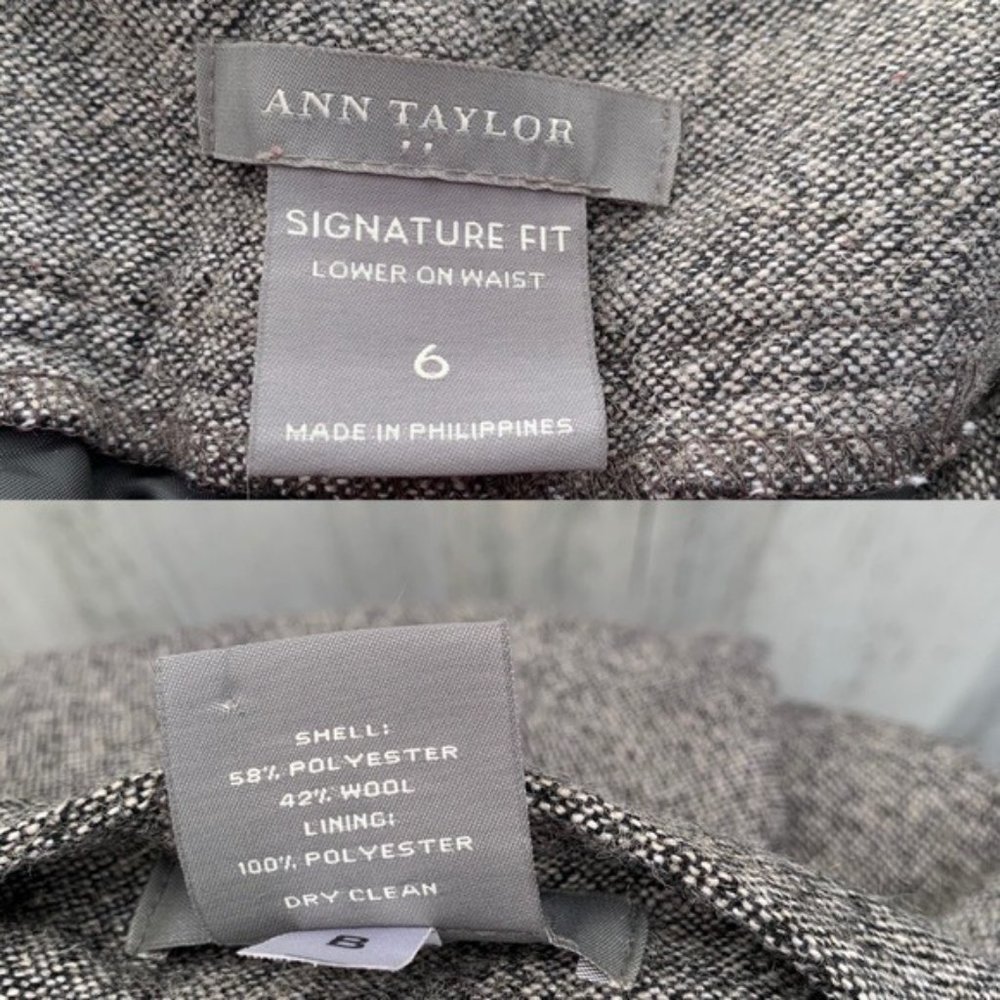 Ann Taylor Signature Wool Blend Wide Leg Trousers - Picture 8 of 8